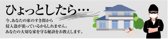 サッシ.net-防犯設備「今、あなたの家のすき間から侵入盗が狙っているかもしれません。あなたの大切な家を守る秘訣をお教えします。」